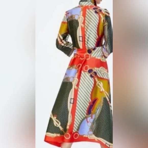 Zara scarf chain print dress. Size L - Picture 8 of 8